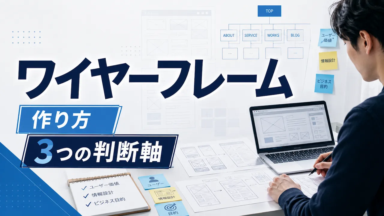 現場のディレクターが実践するワイヤーフレームの作り方｜3つの判断軸で失敗を防ぐのアイキャッチ画像